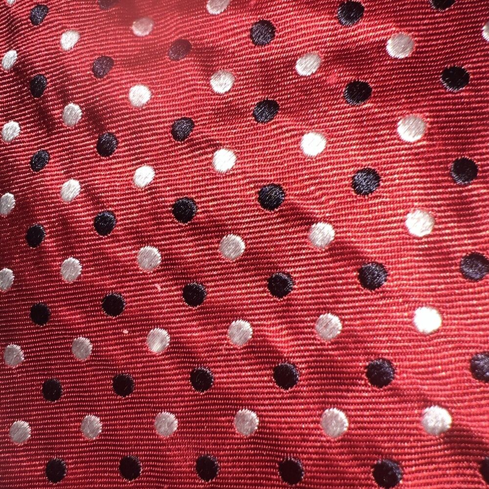 BURBERRYS London RED Geometric Polka Dot Silk Tie 58” 3 1/2”